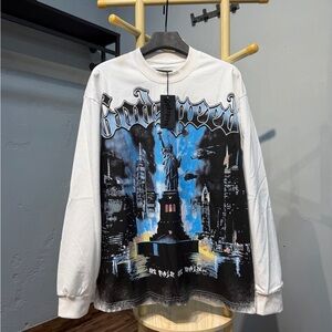 White Long Sleeve Graphic Tee